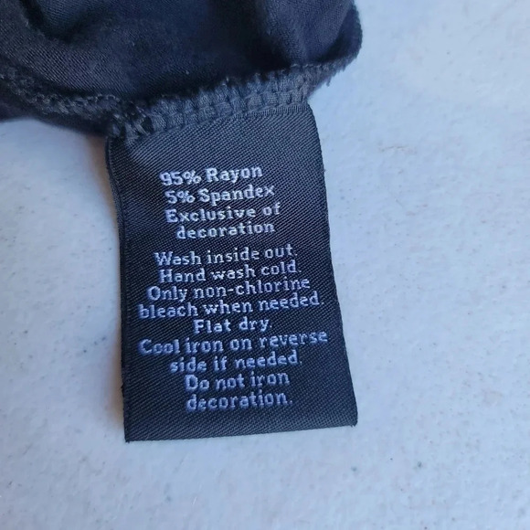 Rock & Republic Studded Womens S Scoop Neck Shirt Black Mesh Inserts - Picture 4 of 10